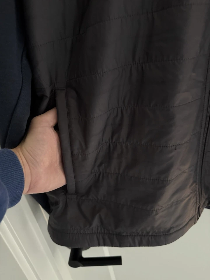 FootJoy Full-Zip Hybrid Golf Jacket - Insulted - Men’s XXL - Navy Blue & Black - Image 4 of 4