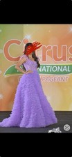 Sherri Hill Purple Feather Embellished Dress Pageant Prom Size 4