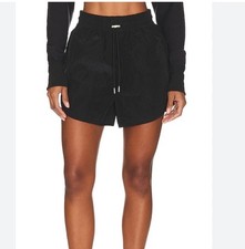 Varley Harmon High Rise Shorts Black Nylon Drawstring Athletic Size Medium M K20