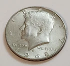 1968 D Kennedy Half Dollar • 40% Silver • Circulated • Solid • As Shown  x130