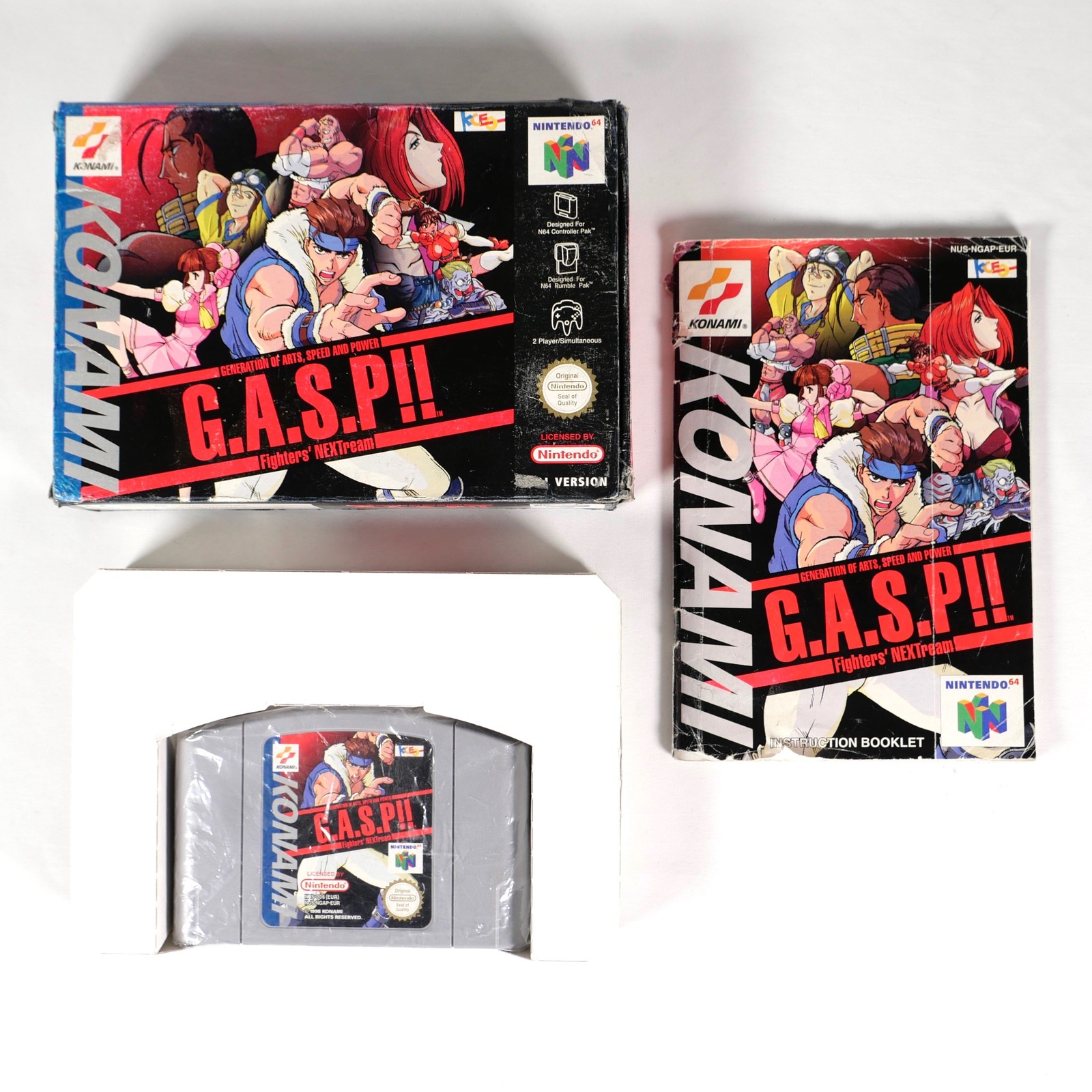 G.A.S.P!! GASP Fighters' Nextream Nintendo 64 N64 Eur