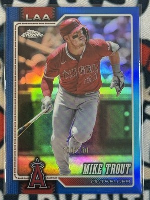 Mike Trout | 2026 Topps Chrome Blue Refractor #200 Los Angeles Angels /150