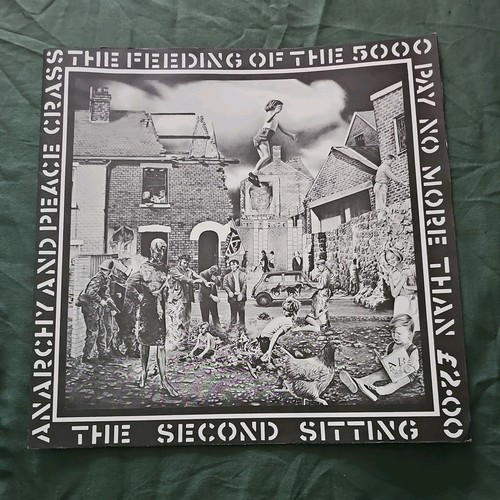 Crass Feeding Of The 5000 UK LP Reissue Early Pressing 1980 Fold Out Poster Slv.