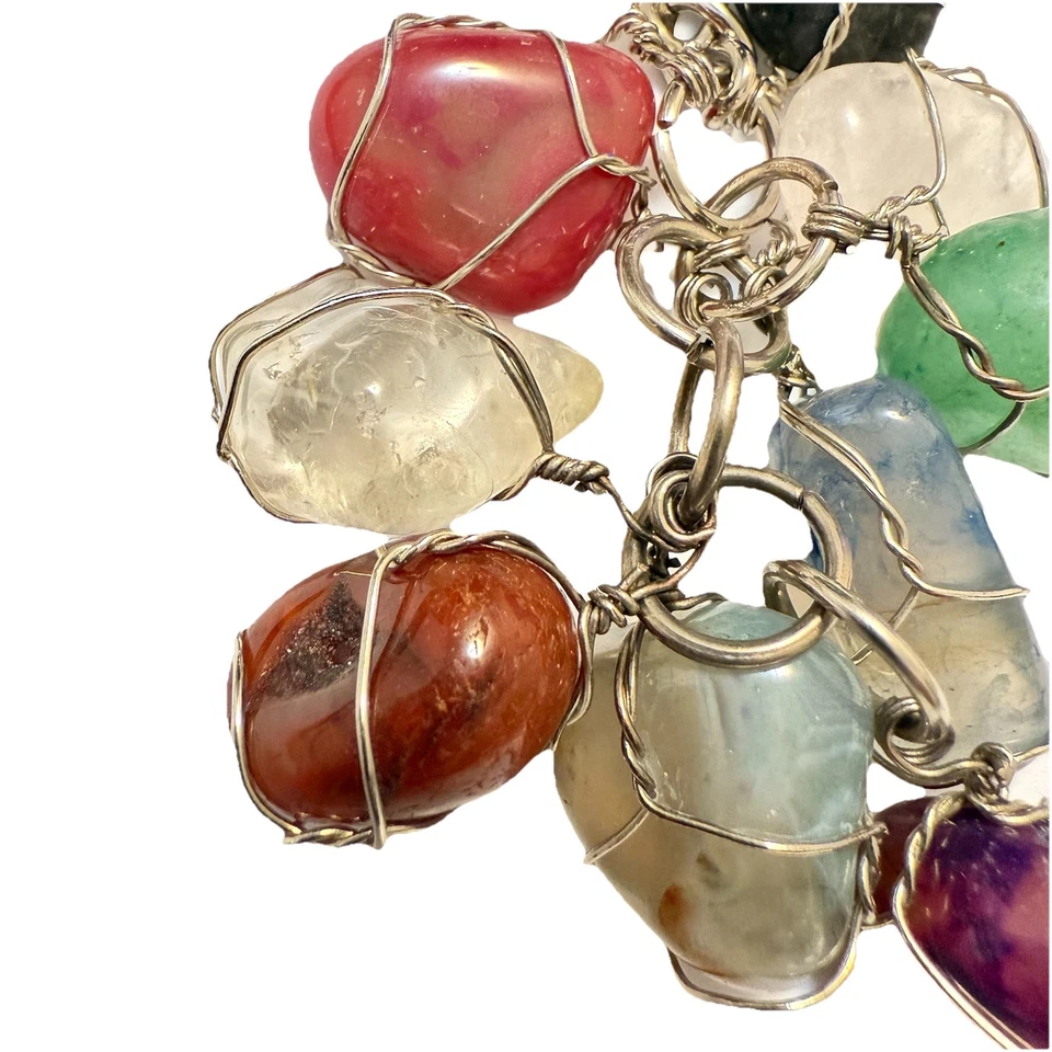 Llavero para mujer CRYSTAL CLUSTER ¡NUEVO! Llavero cuarzo amatista tono plata Foto 4 de 4