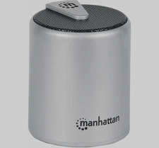 MANHATTAN 161428 Lyric Mini Bluetooth Speaker Mobile (Silver/Black) *NEW