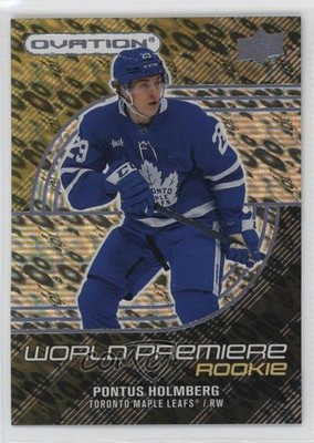 2022 Upper Deck Ovation World Premiere Gold /299 Pontus Holmberg Rookie RC 0v7