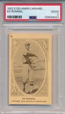 1922 E120 AMER CARAMEL - ED ROMMEL - PSA 2 GD (SVSC) FRESHLY GRADED!