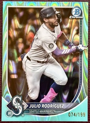 Julio Rodriguez 2025 Bowman Chrome Aqua Refractor /199 Mariners *Color Match