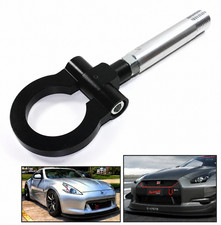 Black Jdm Folding Ring Screw On Front Rear Bumper Tow Hook For 03-05 Nissan 350z