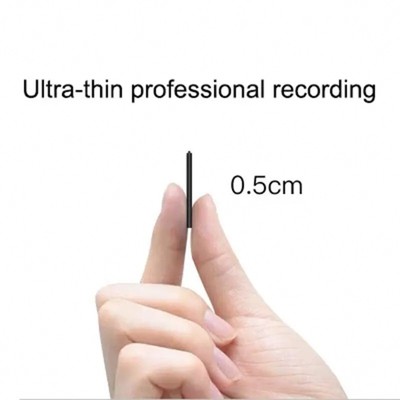 Ultra-thin voice recorder with sound-activated recording and noise reduction