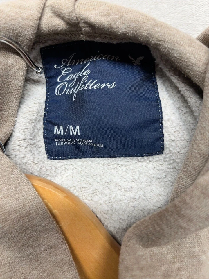 American Eagle Outfitters Hoodie Women's Size M Gray Pink Long Sleeves Pullover - Image 4 of 4