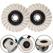 2X Wool Polishing Wheel Buffing Pads 115mm Flap Felt Disc Angle Grinder Metal
