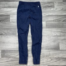 Polo Ralph Lauren Boys Navy Jogger Pants S 8 Drawstring Elastic Waist Logo