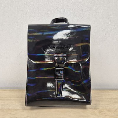 Dr Martens Mini Rainbow Patent Black Iridescent Lackleder Rucksack Backpack