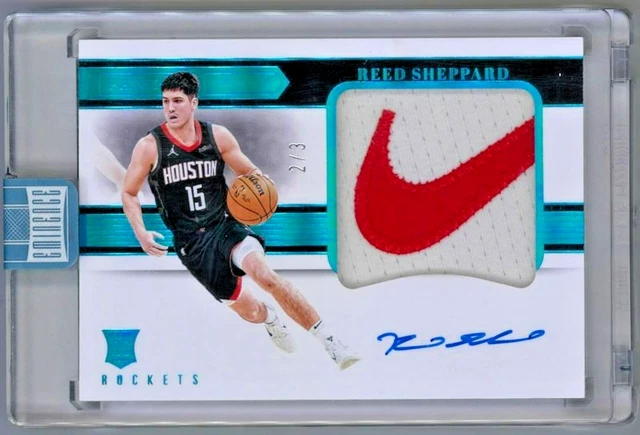 Reed Sheppard 2024-25 Panini Eminence Logo Rookie RC Patch Auto #2/3