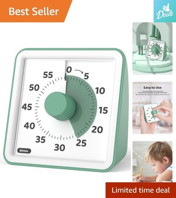60-Minute Visual Timer for Kids - Silent Operation & Easy Time Management