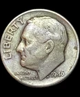 1946 D Roosevelt Dime 90% Silver 10c USCoin