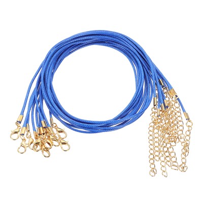 20pcs Waxed Necklace Cord Bulk, 18'' 2mm Necklace Ropes Blue