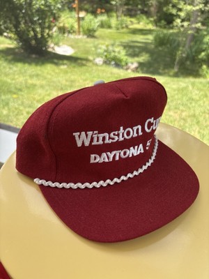 Vintage 80s Daytona 500 Winston Cup Snapback Hat Rope Cap NASCAR