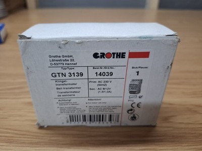 Grothe GTN3139 Türklingeltransformator Pri. 230VAC Sek. 8VAC 1,5A oder 12VAC 1A