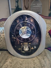 SMALL WORLD RHYTHM COSMOS MELODIES WALL CLOCK ROTATES MOTION 