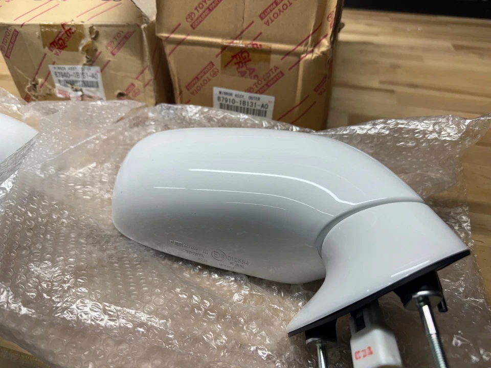 🔥Par de espejos retrovisores de puerta Toyota Supra MK4 1993-1998 DESCONTINUADO ¡RARO! Super White 040 Foto 3 de 4