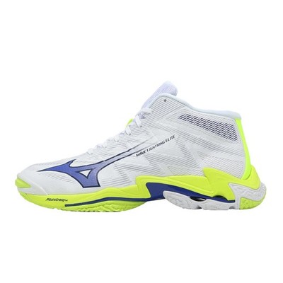 Mizuno Wave Lightning Elite White Blue Volt Men Volleyball Shoes