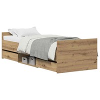 Bettrahmen Artisan-Eiche 193X78X50 Cm Holzwerkstoff Stabil