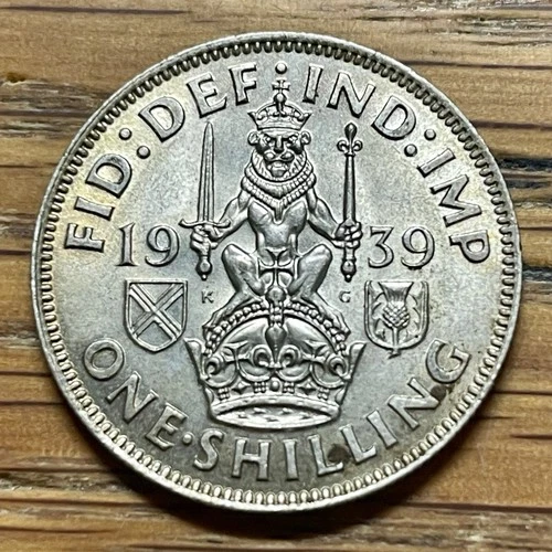 Photo of a 1939 George VI Shilling from an eBay listing that sold on Jun 22, 2026