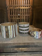 Lot of Interestingly Painted Drum Shells