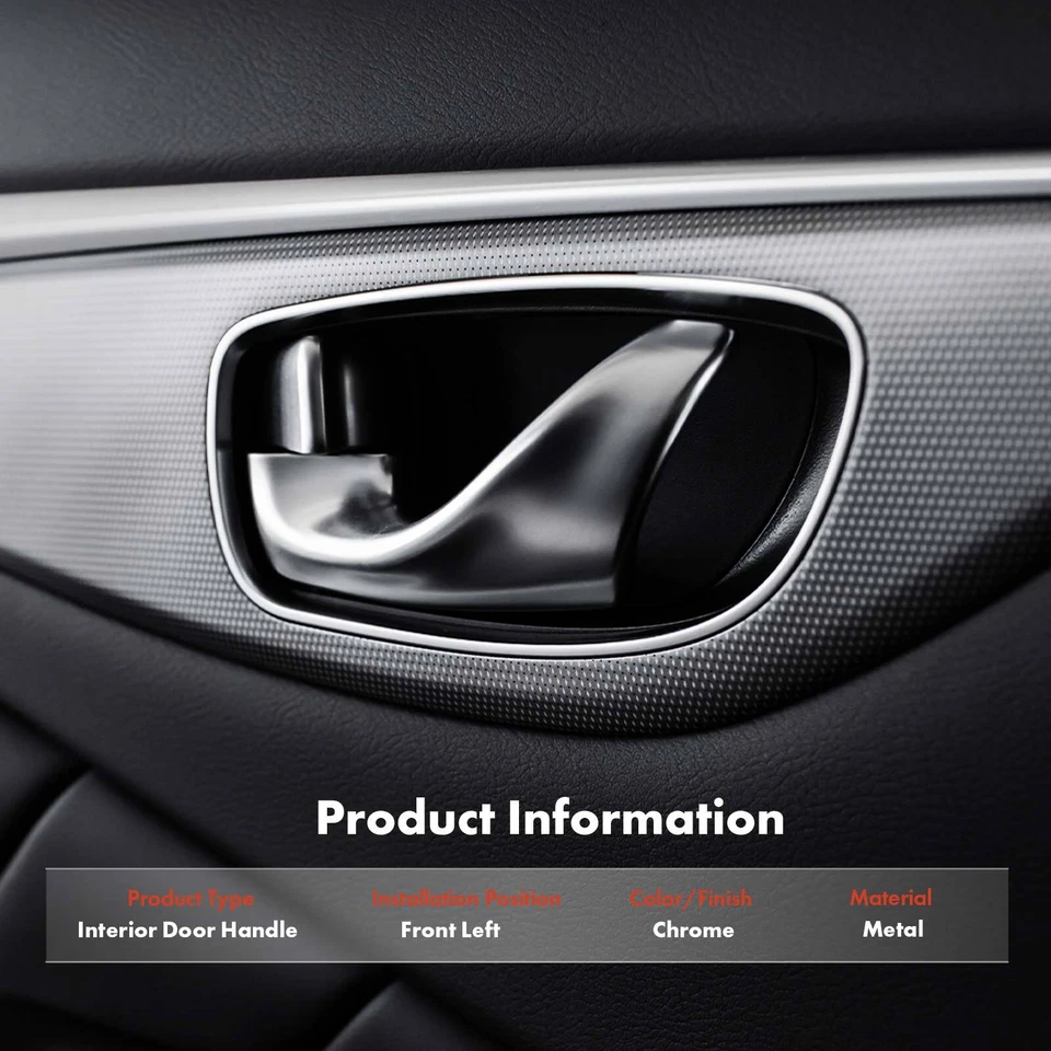 Manija de puerta interior cromada para conductor delantero para Western Star 4900EX 4900FA 4900SA Foto 2 de 4