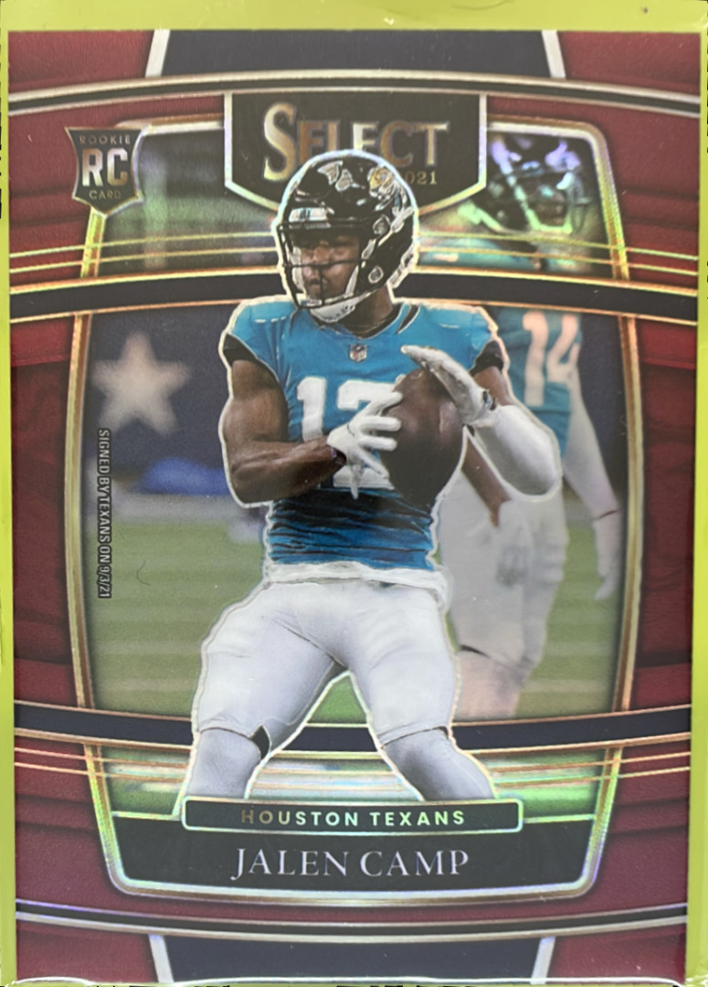 2021 Select Jalen Camp Maroon Prizm /149 #97 RC Concourse Houston Texans