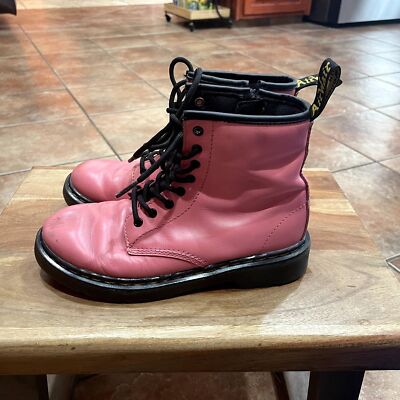 Dr. Martens Girl 1460 Pink Leather Boots size 3