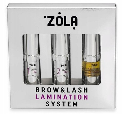 Eyebrow and Eyelash Lamination Kit Zola Brow&Lash Lamination System, No. 1;2;3