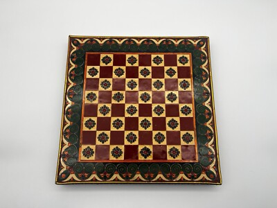 French Cloisonné Chess Board, 1900-1920