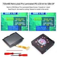 Add Desaturation V5 Drop In 3.0" IPS Backlight LCD Kit Pre-cut Case For GBA SP