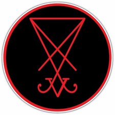 Sigil Of Lucifer Satan Devil Demon Evil Car Bumper Vinyl Sticker Decal 4.6x4.6