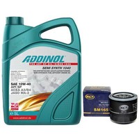 MotoröL Set 10W-40 Addinol 5 Liter + ÖLfilter SM 165 FüR Suzuki Vitara 1.6 2.0