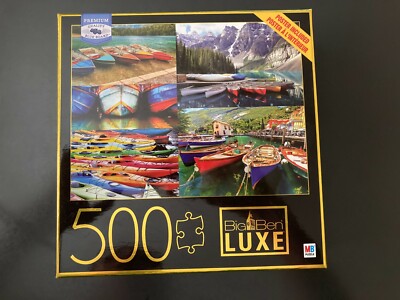 Big Ben Luxe 500 piece Jigsaw Puzzle and Poster Boats Collage 24'' x 18''  (T)