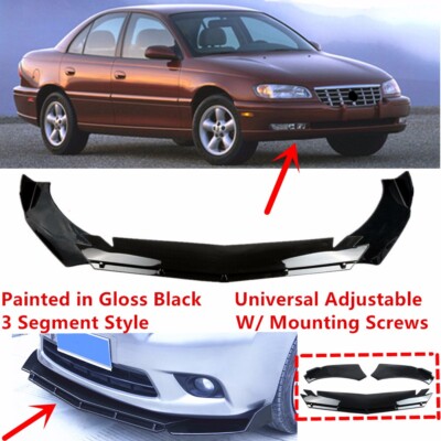 Add-on Universal For 1997-2001 Cadillac Catera Front Bumper Lip Splitter Black