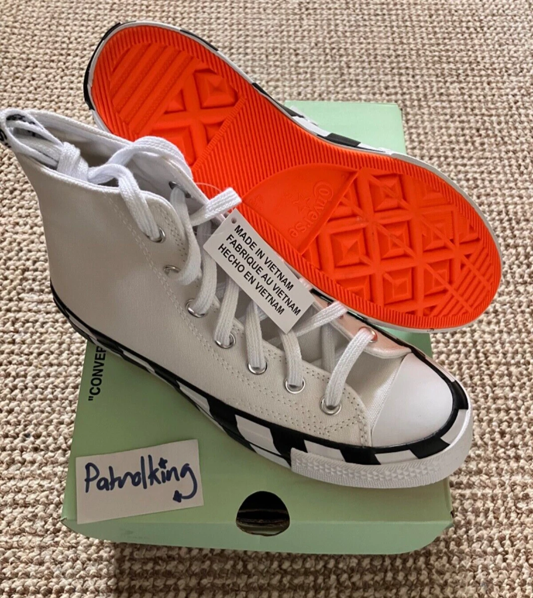 Off white shop converse orange laces