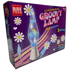 BLOCK TECH Groovy Lamp with LED Light Brick B...