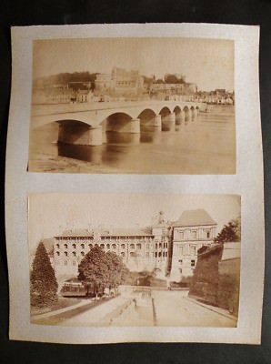 4 FOTOS AMBOISE & TOURS STADTHAUS ANIMIERTE ANSICHT JAHR 1903