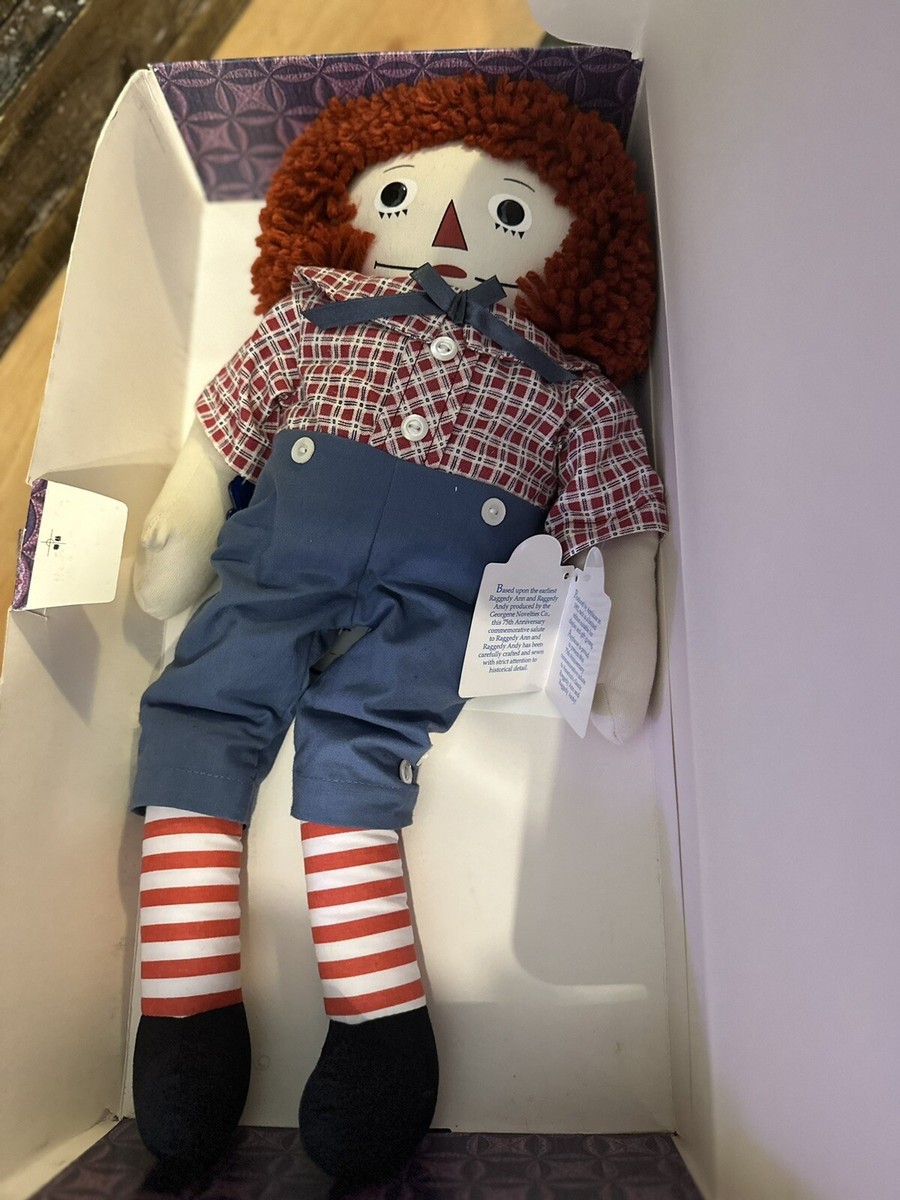 ㊾ラガディアン＆アンディ　75thアニバーサリードール　アプローズ社　激レア Vintage 1992 Raggedy Ann Doll 75th Anniversary Limited