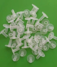 (25 PCS) STEREN RG6 Single Feed Thru Bushing - Clear 