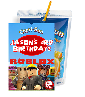 Roblox Capri Sun Labels Birthday Party Favors Suns Supplies Juice Box Stickers Ebay - juice roblox character