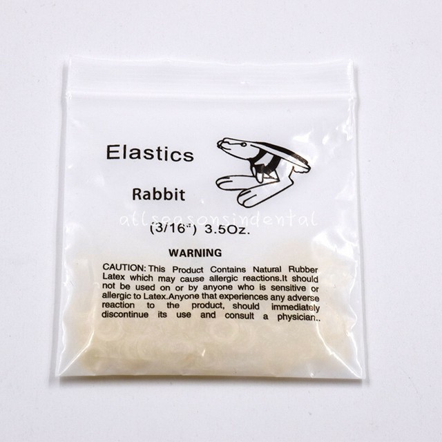 100 Pcs/Pack Dental Orthodontic Animal Rubber Bands Elastics Latex