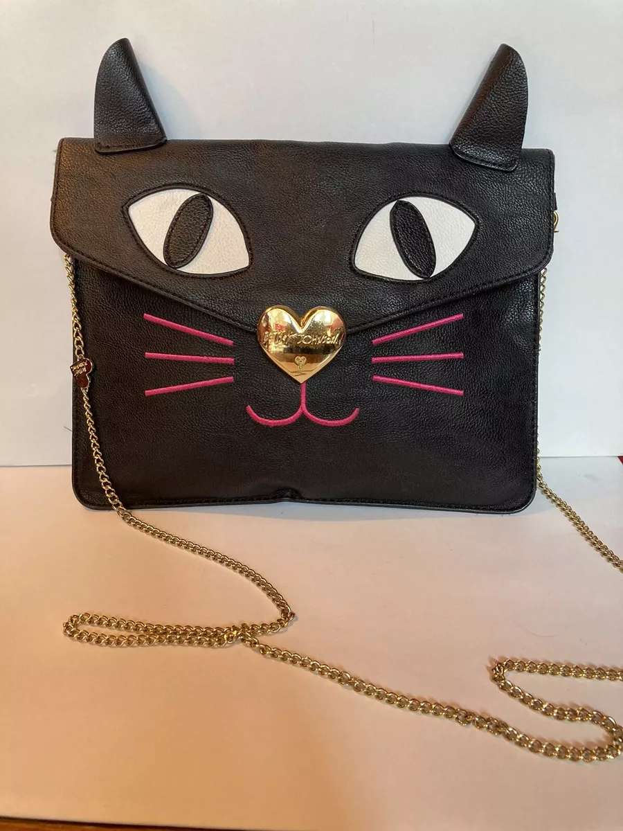 Betsey johnson black cat purse hot sale