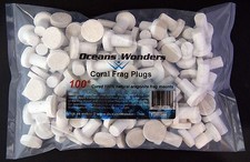 100 CURED CORAL FRAG PLUGS FOR LIVE CORAL REEF PROPAGATION