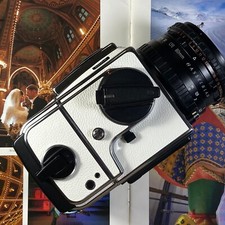 AMANDA---Hasselblad 500 501 503 Cowhide Genuine Leather Skin Cover Milk White